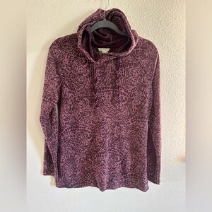 Royal Robbin’s Thermal Light Weight Floral Hooded Top Womens Size M